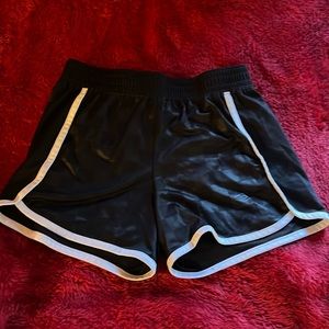 Black exercise shorts